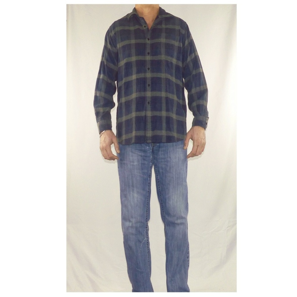 Polo Men's Long Sleeve Plaid Shirt, L